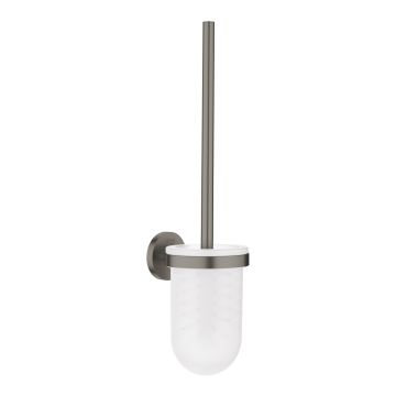 Perie wc cu suport de perete Grohe Essentials  brushed hard graphite