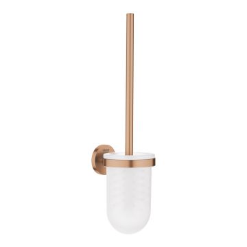 Perie wc cu suport de perete Grohe Essentials  brushed warm sunset