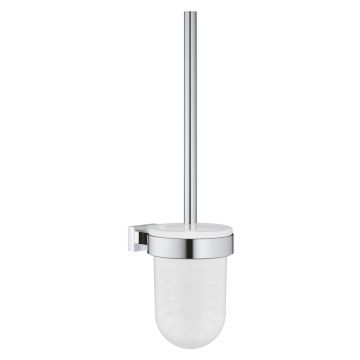 Perie wc cu suport de perete Grohe Essentials Cube  crom