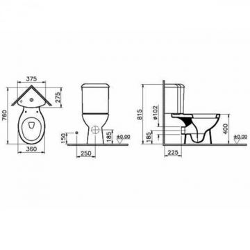 Rezervor WC de colt 4232B003-5389