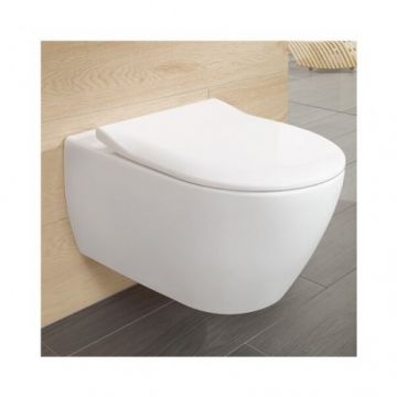 Set vas Wc Villeroy & Boch Subway 2.0 suspendat cu capac soft-close slim - Montaj suspendat