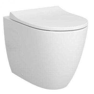 Vas WC rimless stativ lipit de perete 54cm, evacuare orizontala, alb 7985B003-0075