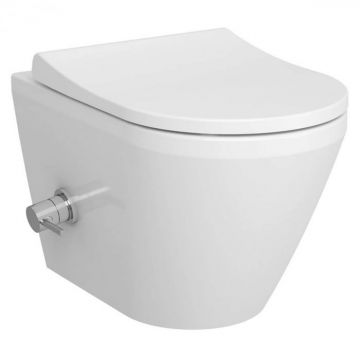 Vas WC suspendat rimless 54cm robinet bideu termostatic integrat 54cm, alb 7041B003-7211