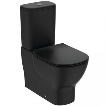 Set wc Ideal Standard Tesi Aquablade stativ, negru - Tip Alimentare inferioara